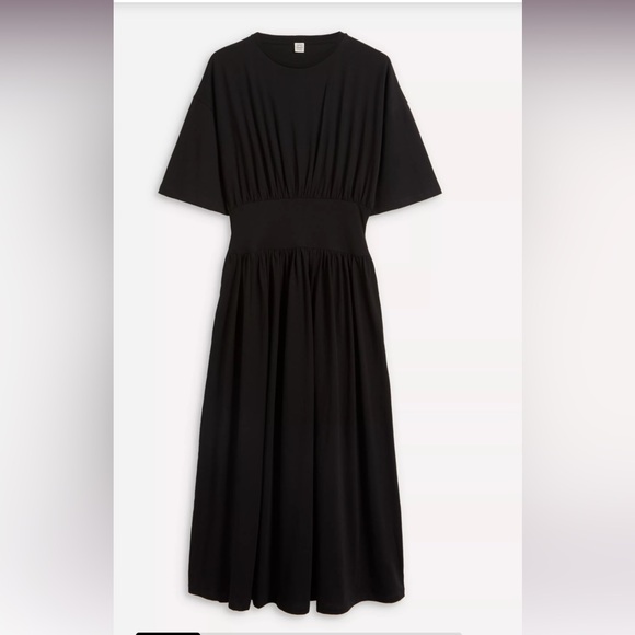 Totem Cotton Tee Dress in Black - Picture 3 of 8